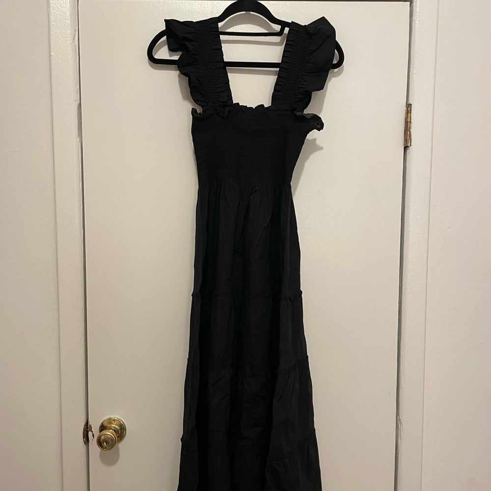 The Ellie Nap Dress in Black Poplin